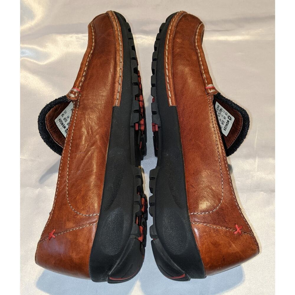 Wenger Swiss Supreme Quality Hiking Mocs Full Grain Leather Brown Size 12 GUC - Picture 6 of 11